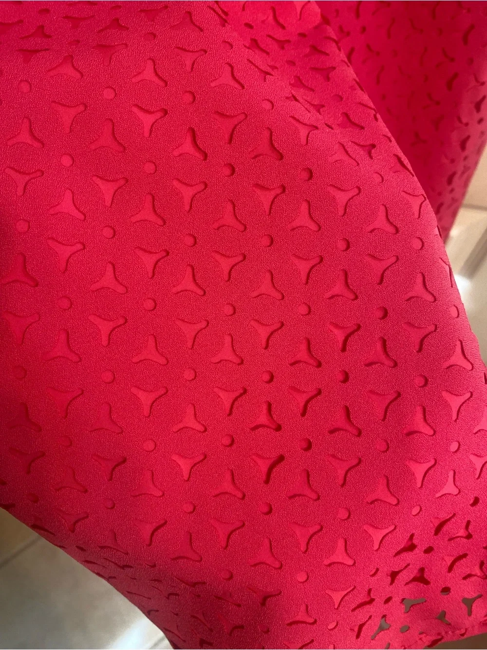 J. Crew Hot Pink Eyelet Midi Dress